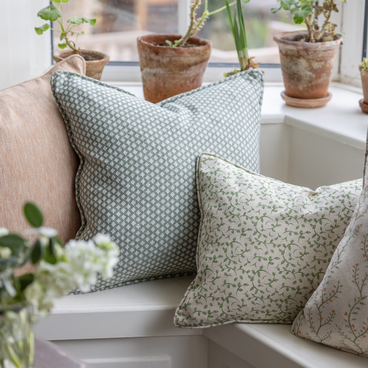 Hattie Olive Square Cushion