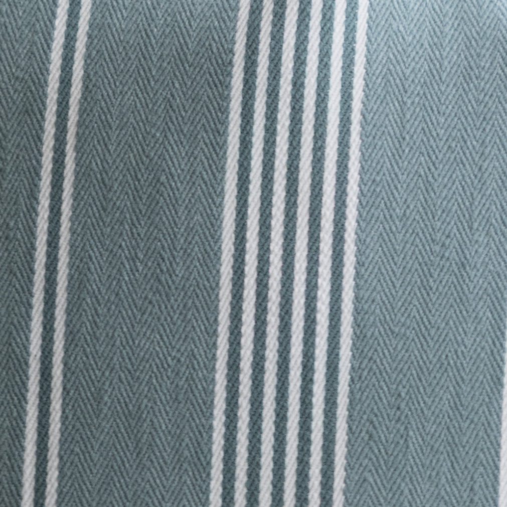 Brodsworth Adriatic Blue Stripe Cushion
