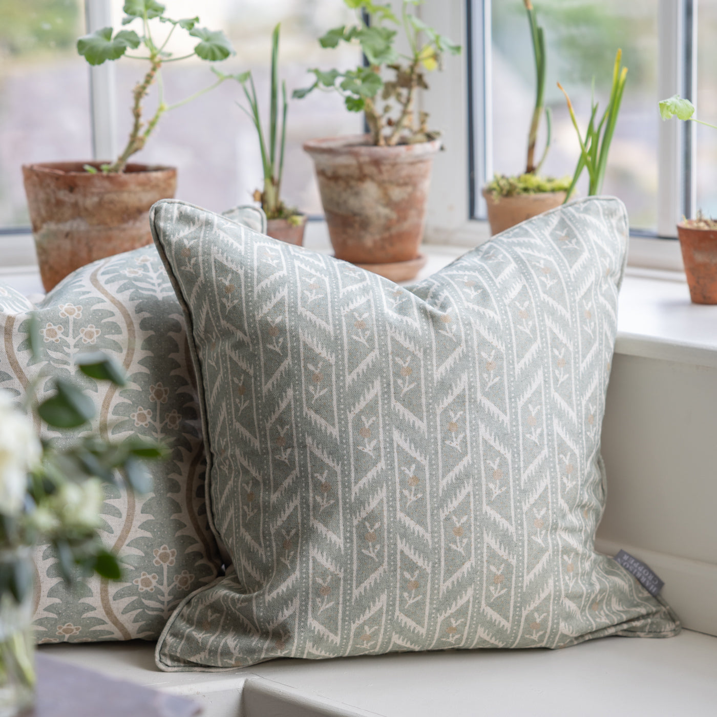 Odelette Duckegg Print Cushion