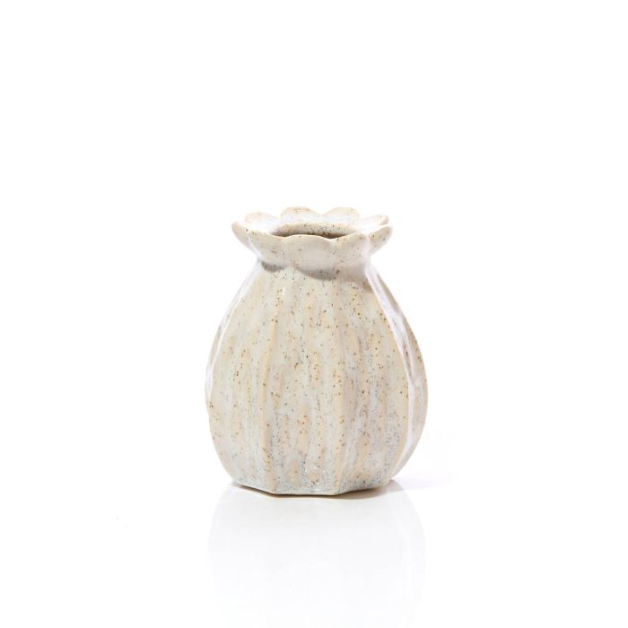 Poppy Seed Small Ceramic Textured Vase