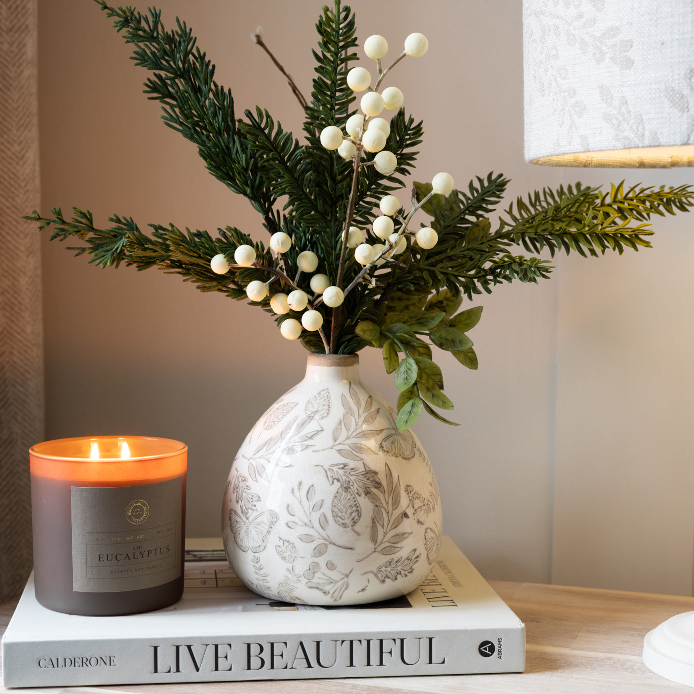 Melinda Beige Small Vase