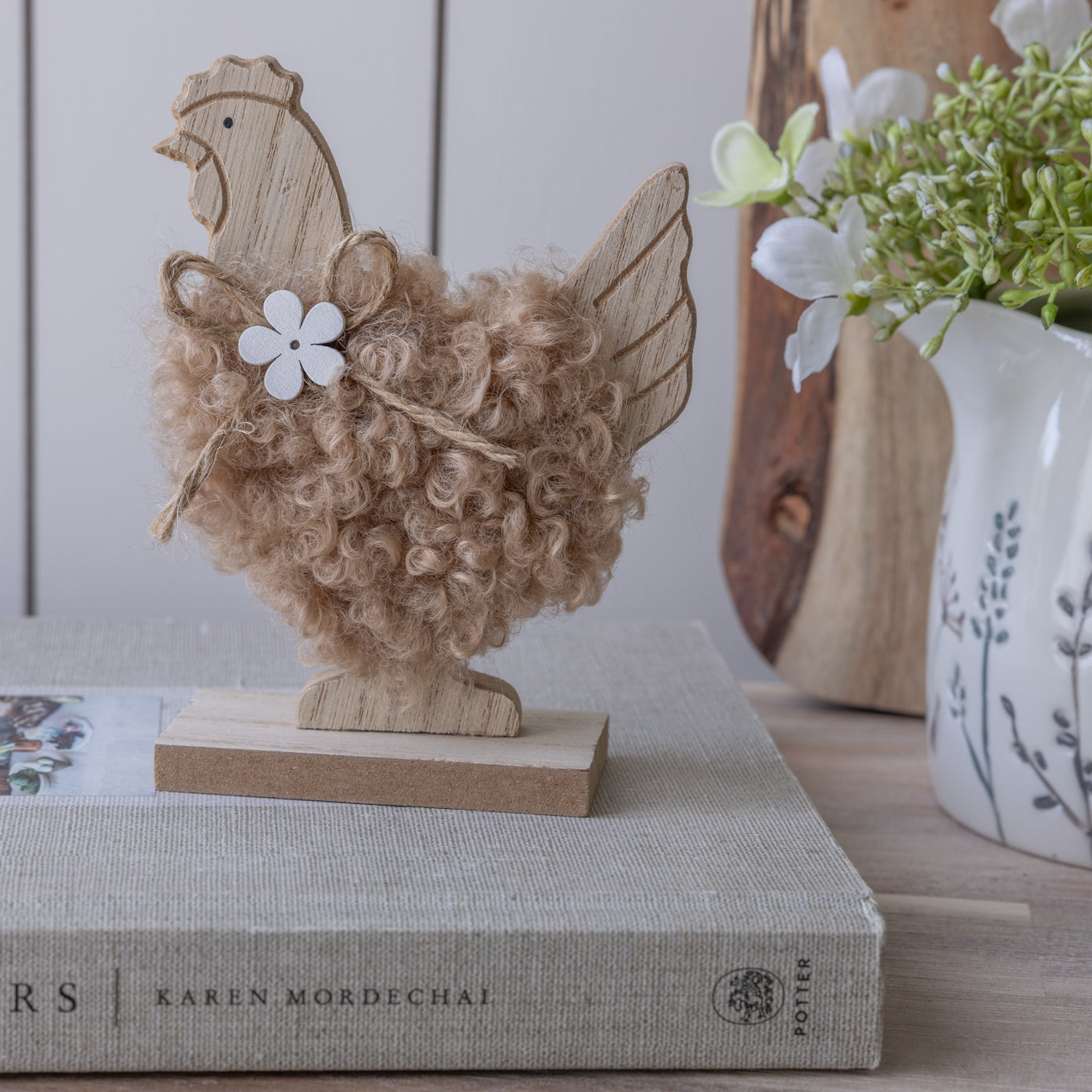 Small Fluffy Chicken Ornament