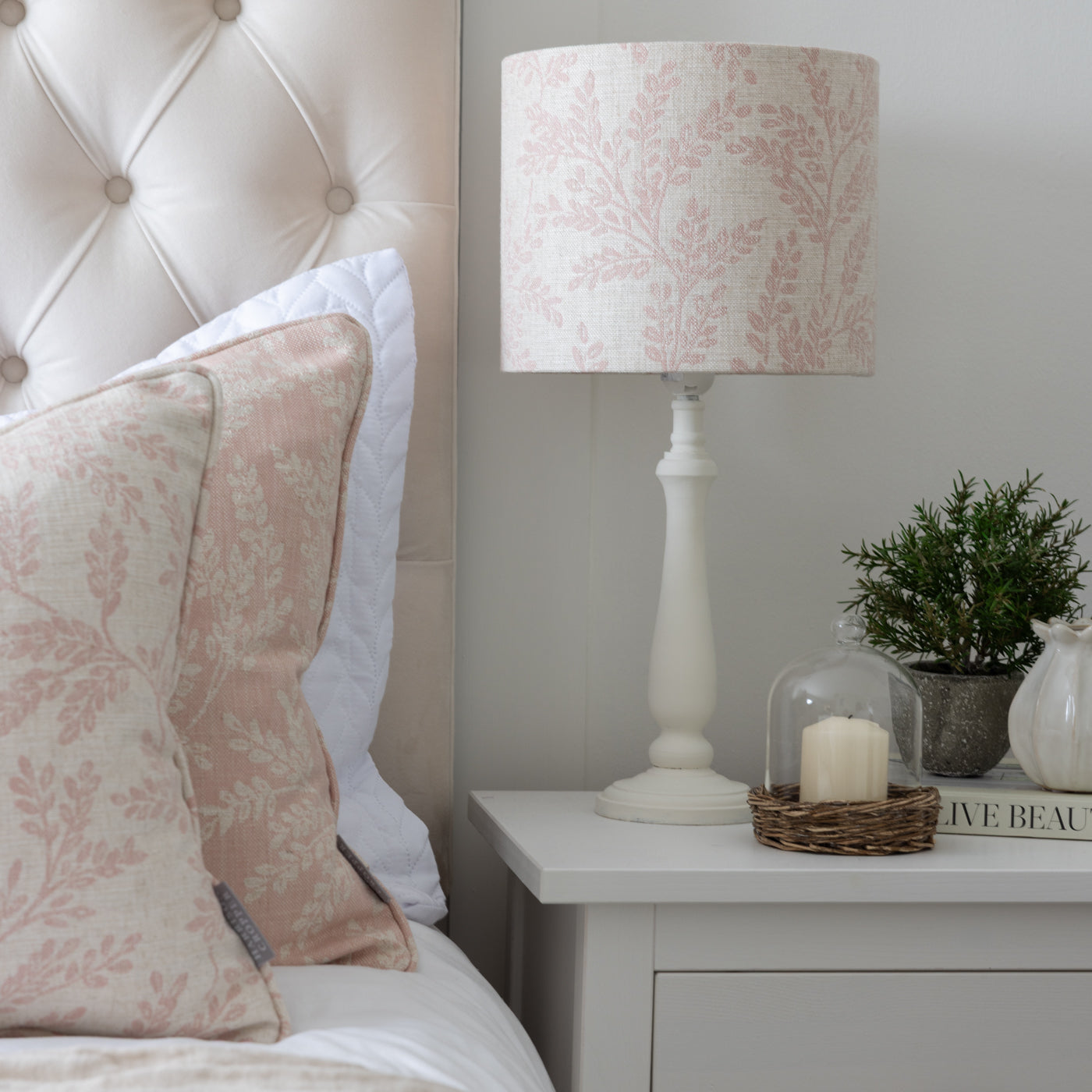 Ferndown Blush Pink Drum Lampshade