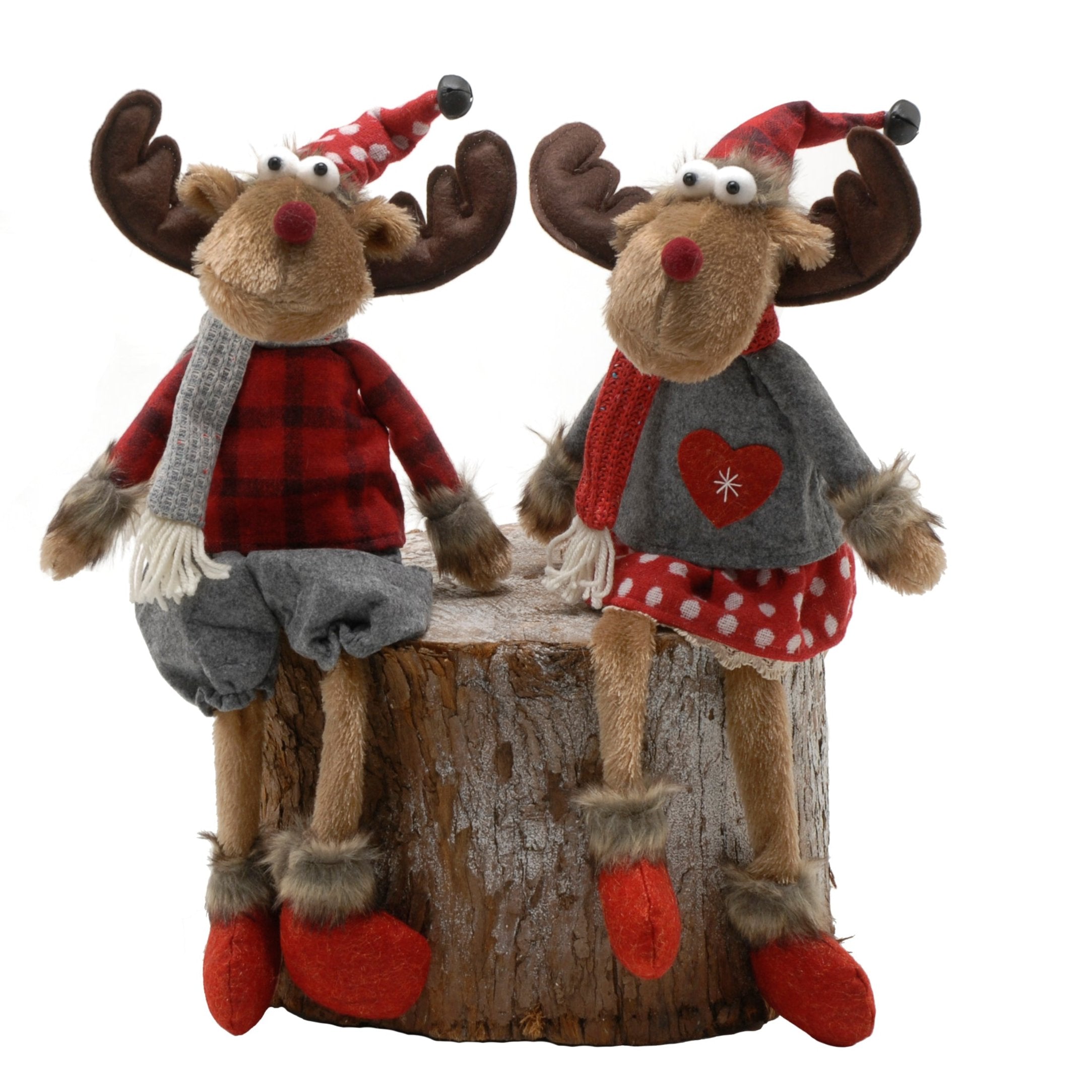 Mr & Mrs Plush Reindeers