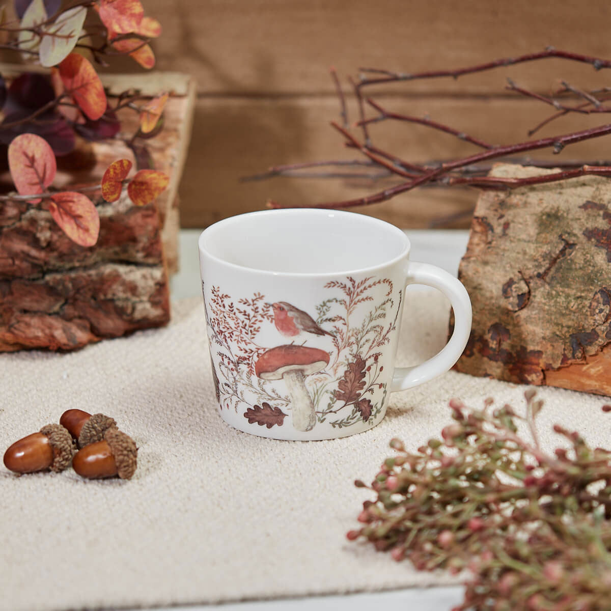 Rustic Woodland Animal Stoneware Mug