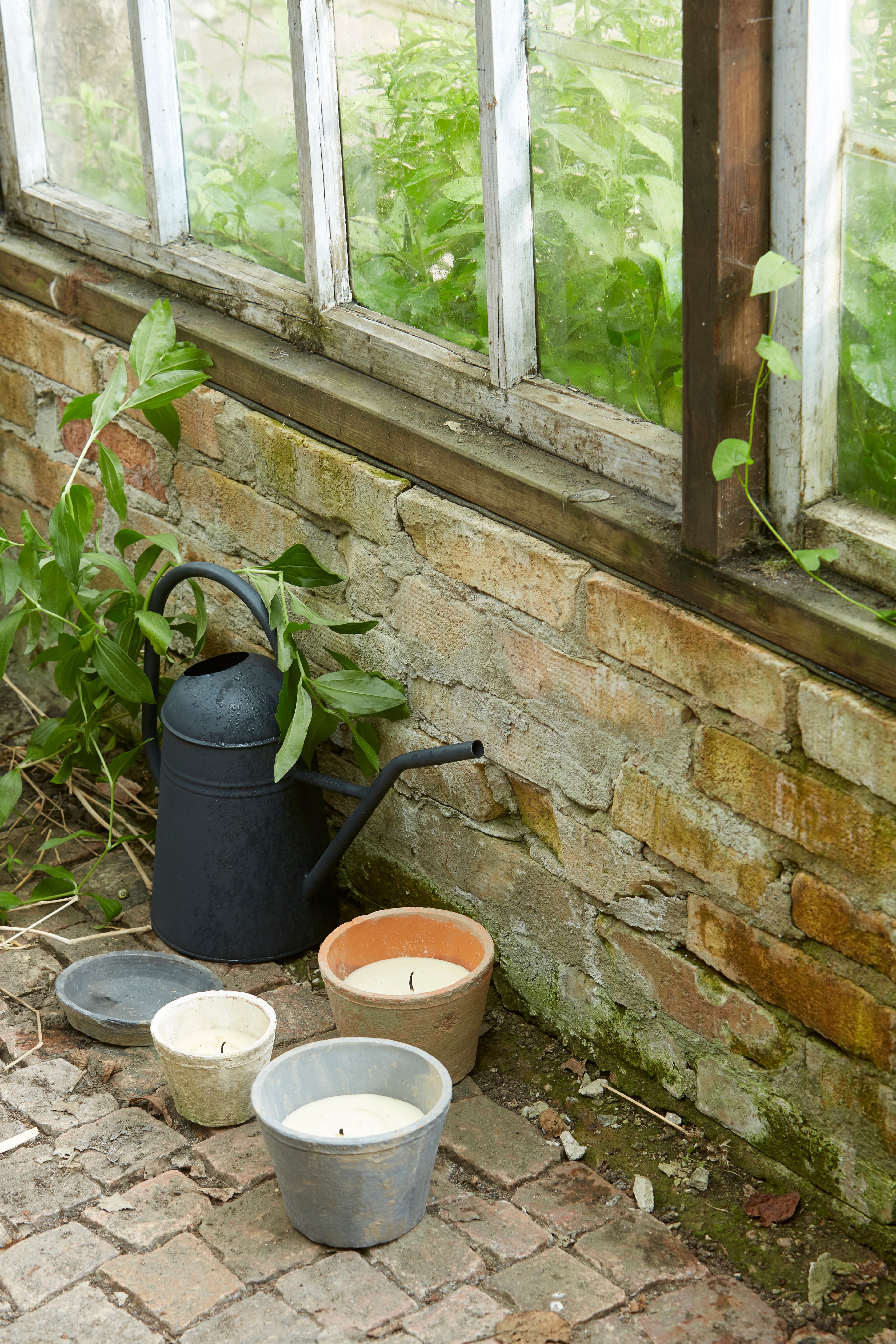 Alison Rustic Potted Candles