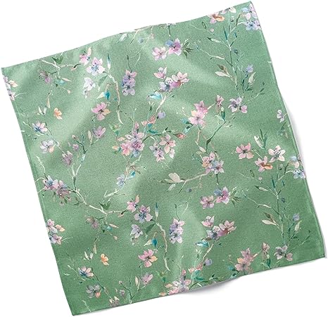 Set of 4 Fiore Seagrass Design Fabric Napkins