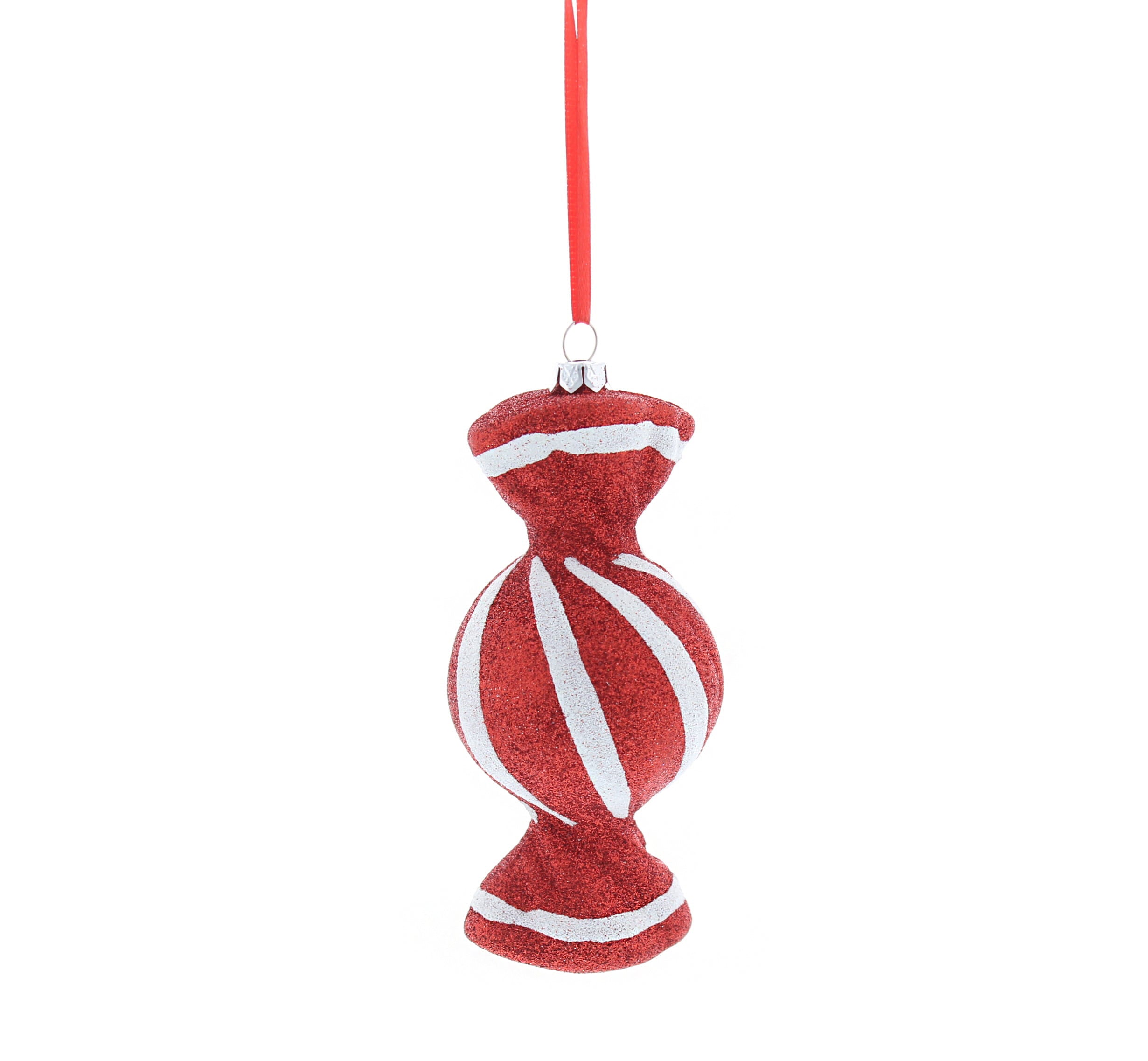 Hanging Red/White Glitter Stripped Sweet