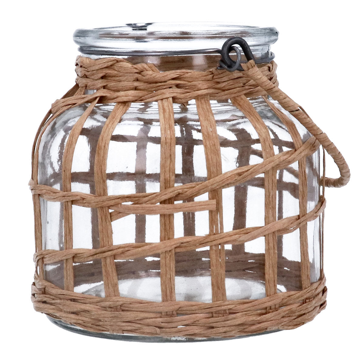 Glass & Rattan Lantern - Small
