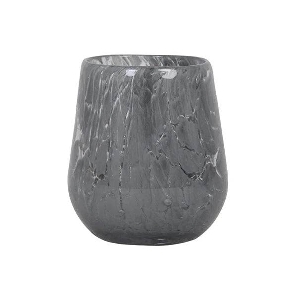 Sylas Grey Glass Tealight Holder