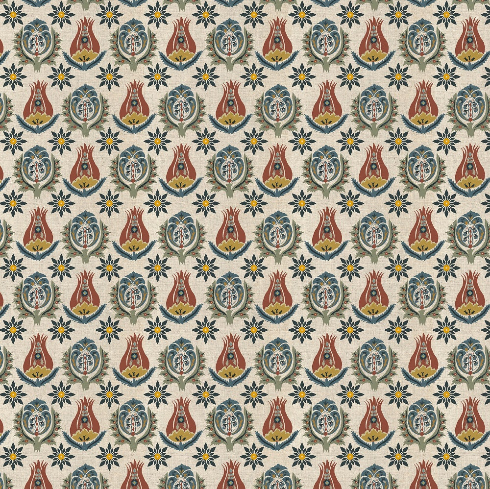 Talia Denim Cinnamon Curtains