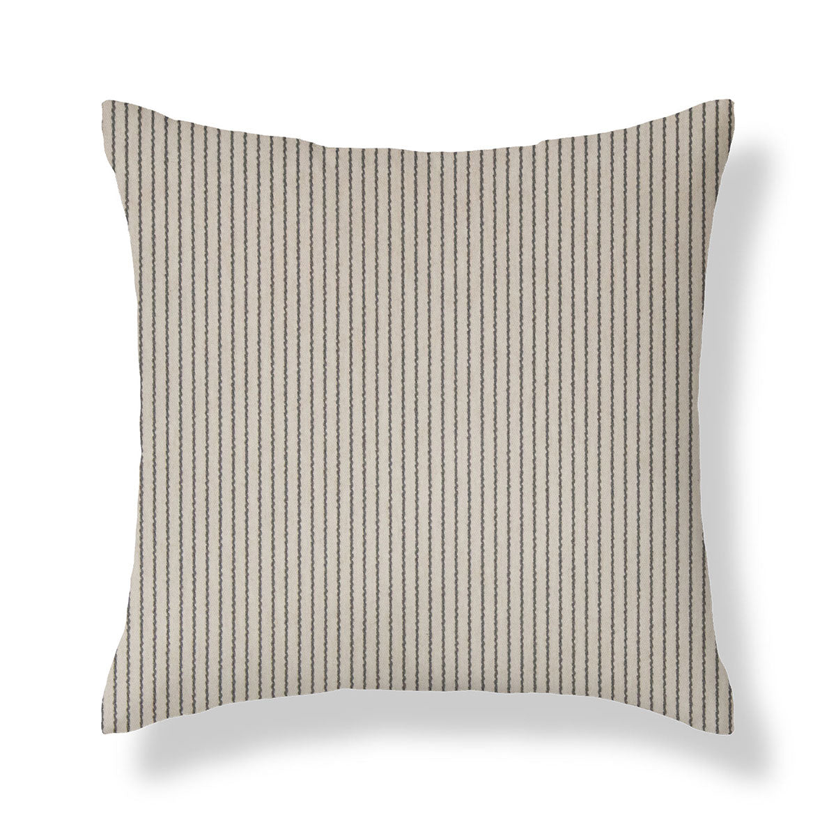 Venice Charcoal Textured Stripe Square Cushion