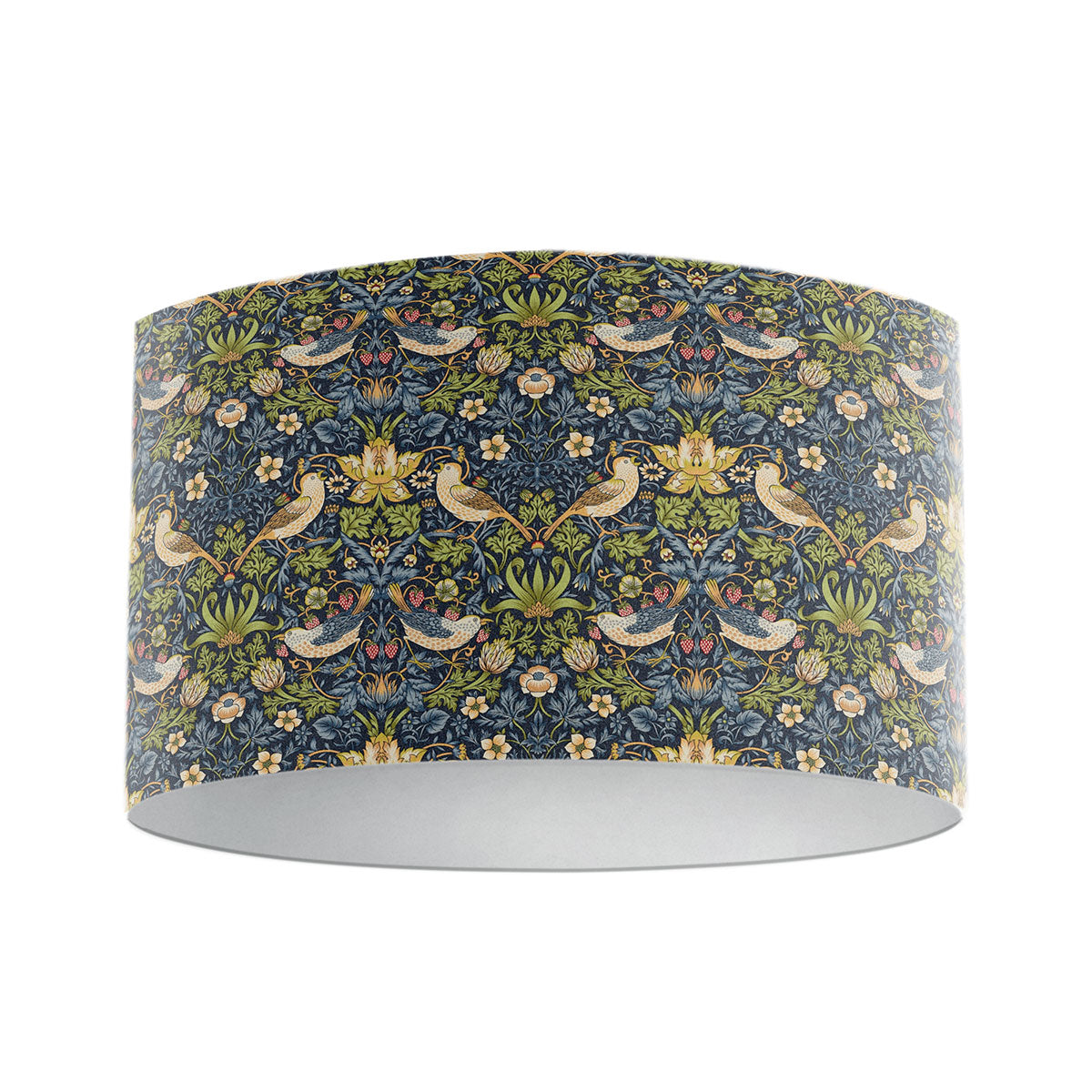 William Morris Strawberry Thief Navy Drum Lampshade