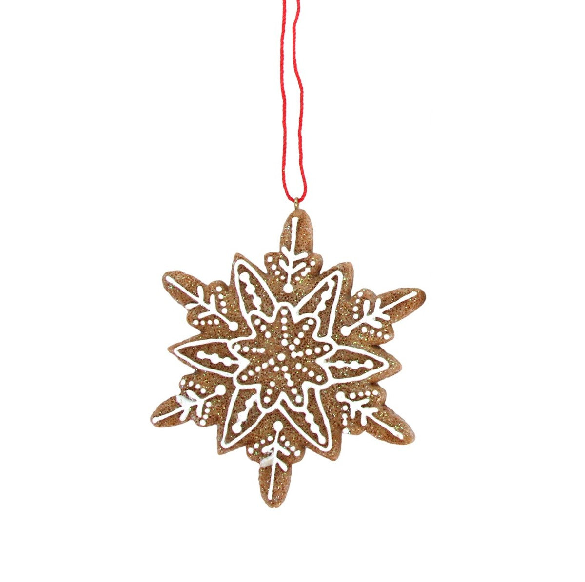 Resin Decoration - Iced Snowflake Gingerbread