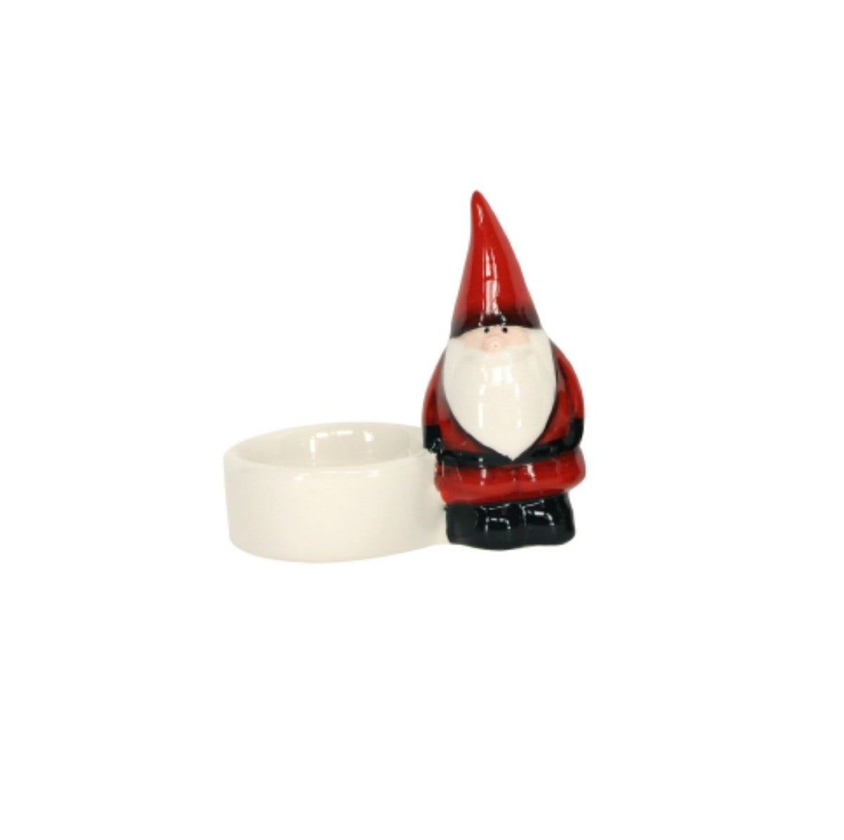Ceramic Tea Lite Holder - Nordic Santa