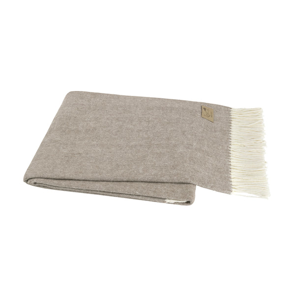 Barnwood Italian Herringbone Throw