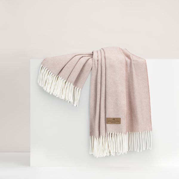 Rose Quartz Italian Herringbone Throw