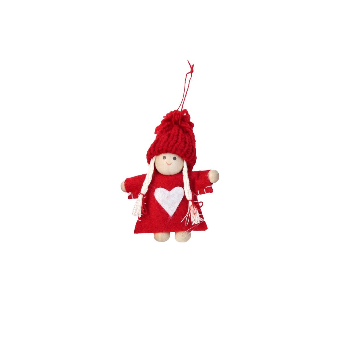 Felt Red & White Scandi Children Decorations