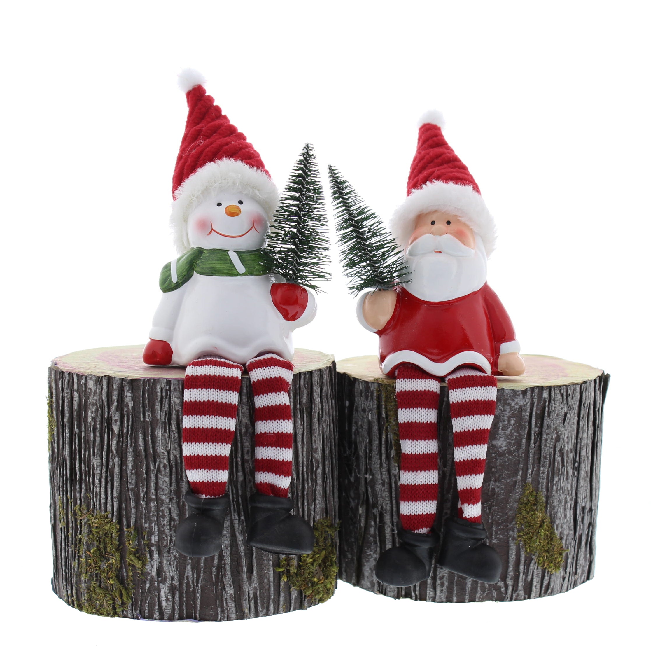Ceramic Father Christmas/Snowman Shelf Sitter
