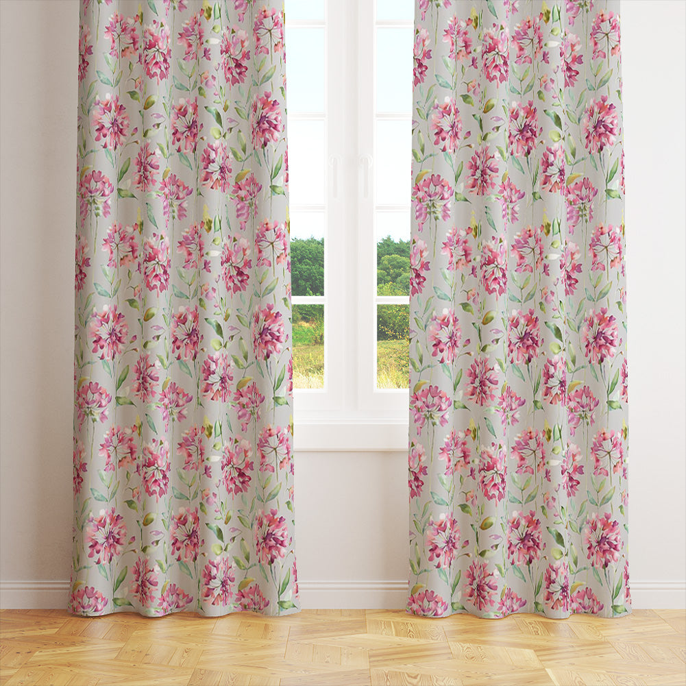 Clovelly Raspberry Stone Curtains