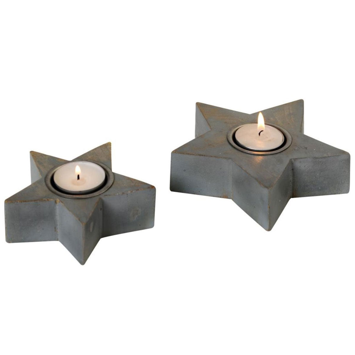 Grey Star Tea Light Holders