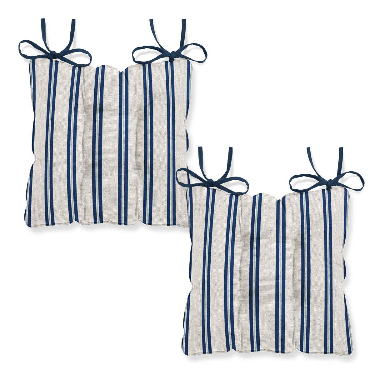 Winterfell Eclipse Ticking Stripe Chair Seat Pad