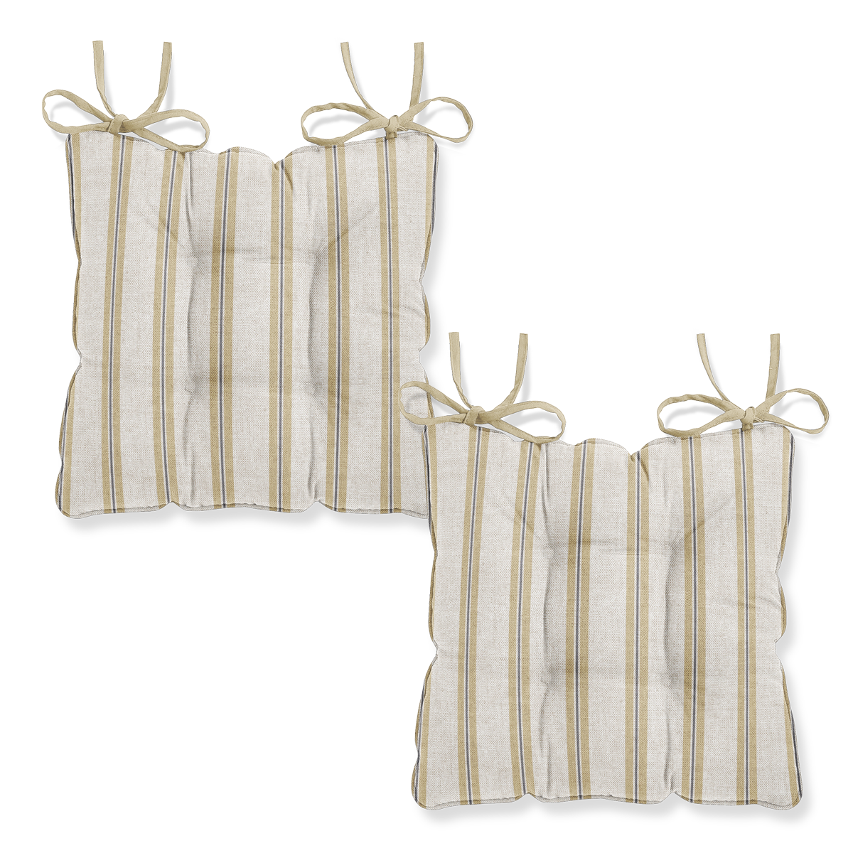 Winterfell Sand Ticking Stripe Chair Seat Pad