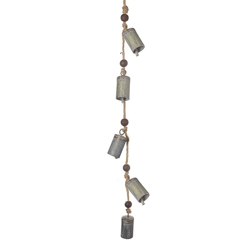 Matte Silver Metal Cow Bells Garland