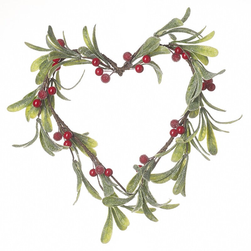 Red Berry Heart Wreath