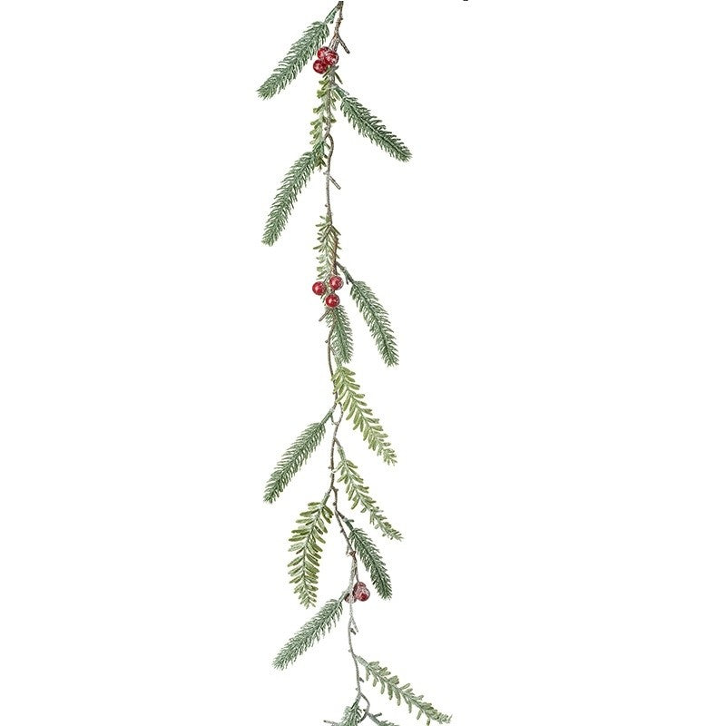 Green Fir & Red Berry Garland