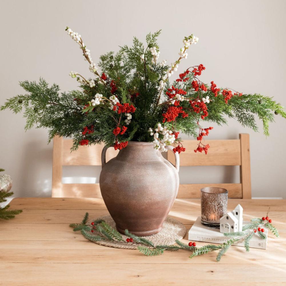 Mottle Effect Terracotta Handle Vase