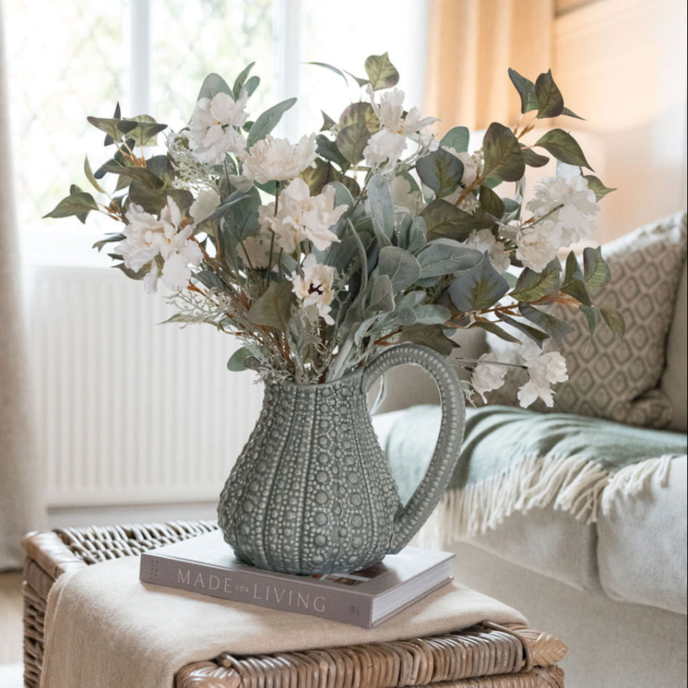 Teal Grey Urchin Jug