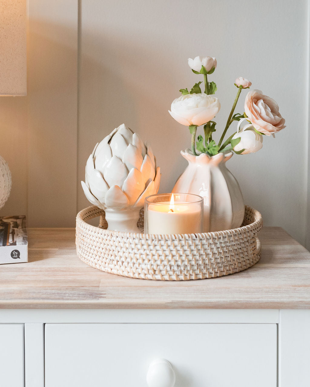 Small White Artichoke On Stand