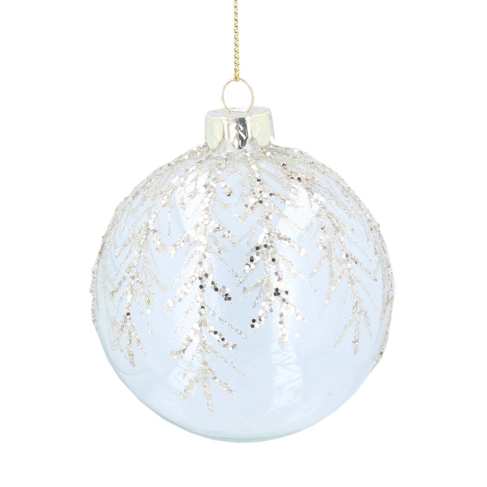 Gold Glitter Branches Christmas Bauble