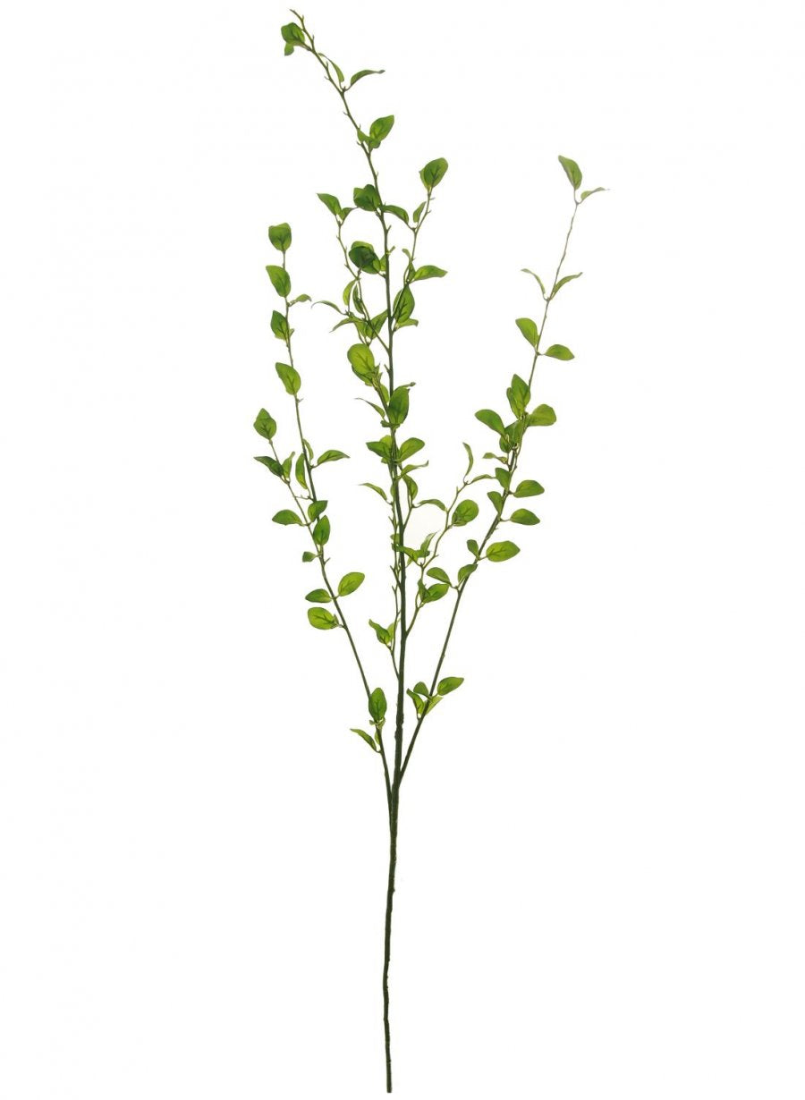 Faux Natural Green Slim Leaf Spray