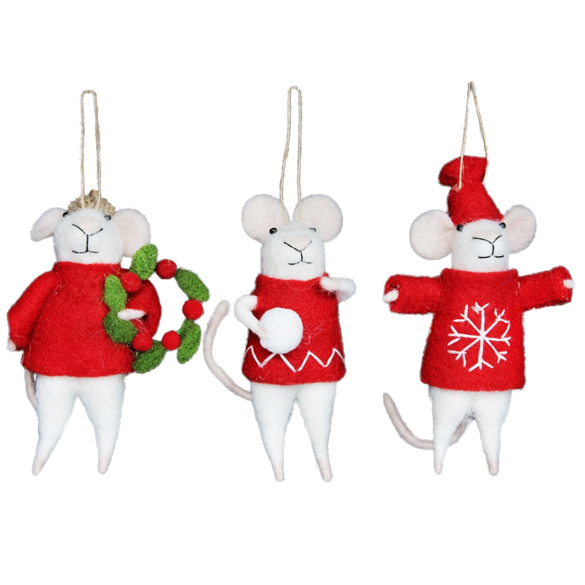 Mouse in Jumper Christmas Tree Decoration
