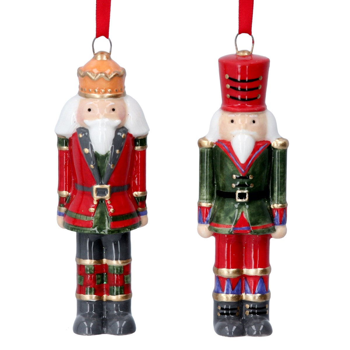 Ceramic Nutcracker Christmas Hanging Decoration