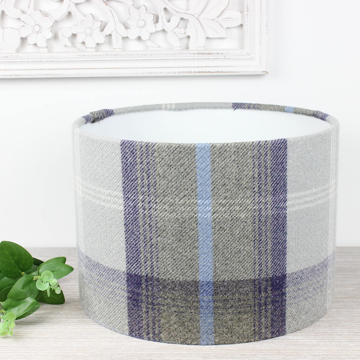 Balmoral Oxford Blue Drum Lampshade