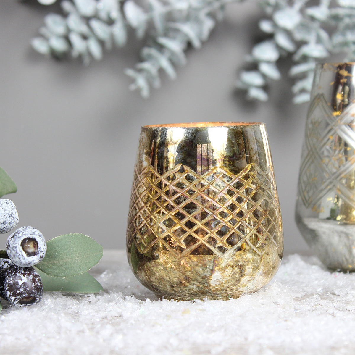 Medium Burnished Candle Holder