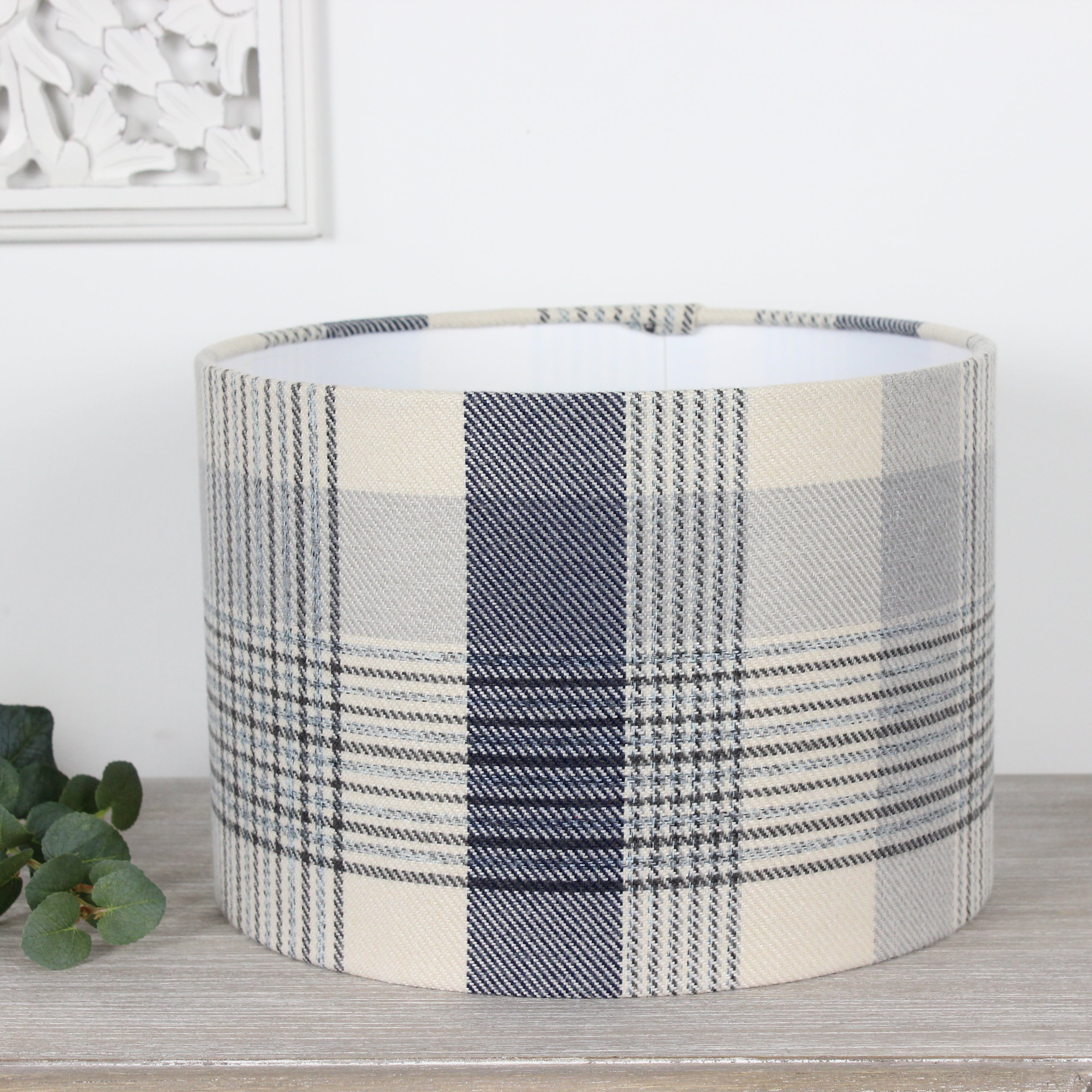Katrine Indigo Drum Lampshade