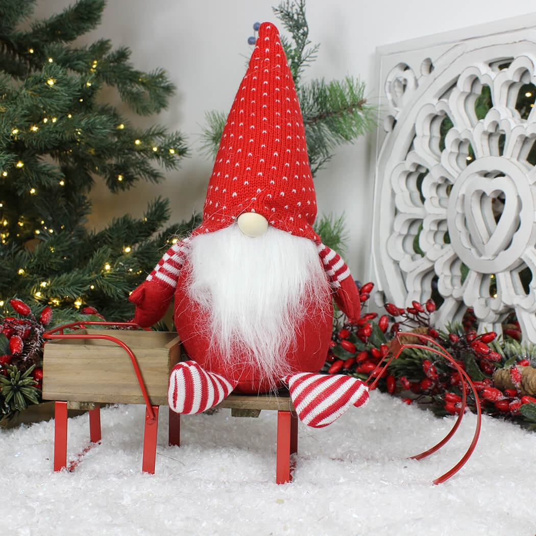 Small Red Wooden Sledge
