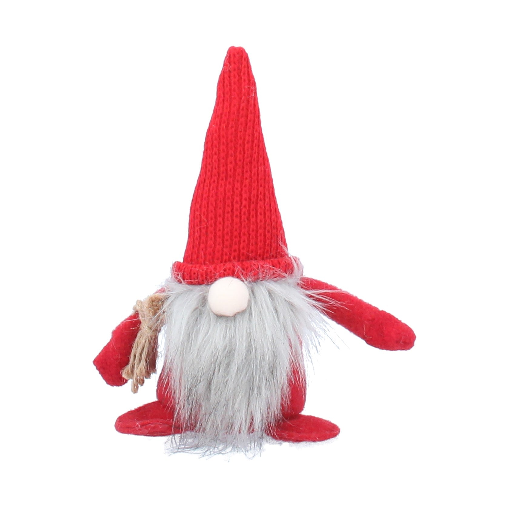 Red & Grey Plush Santa - Small