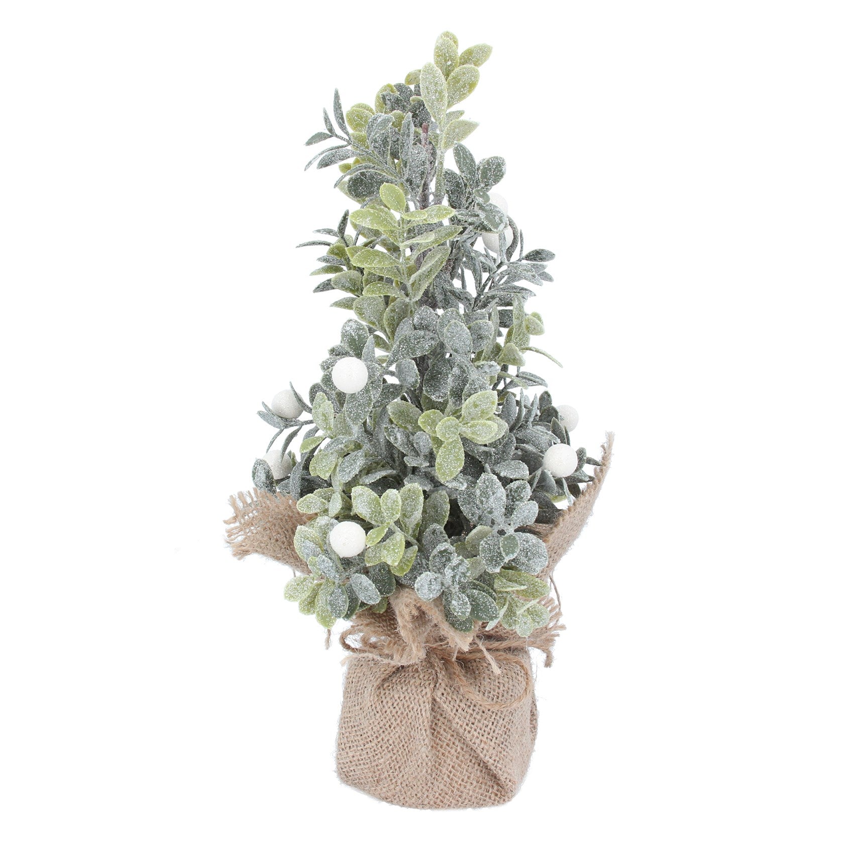 Acrylic Frosted White Berry Christmas Tree in Sack