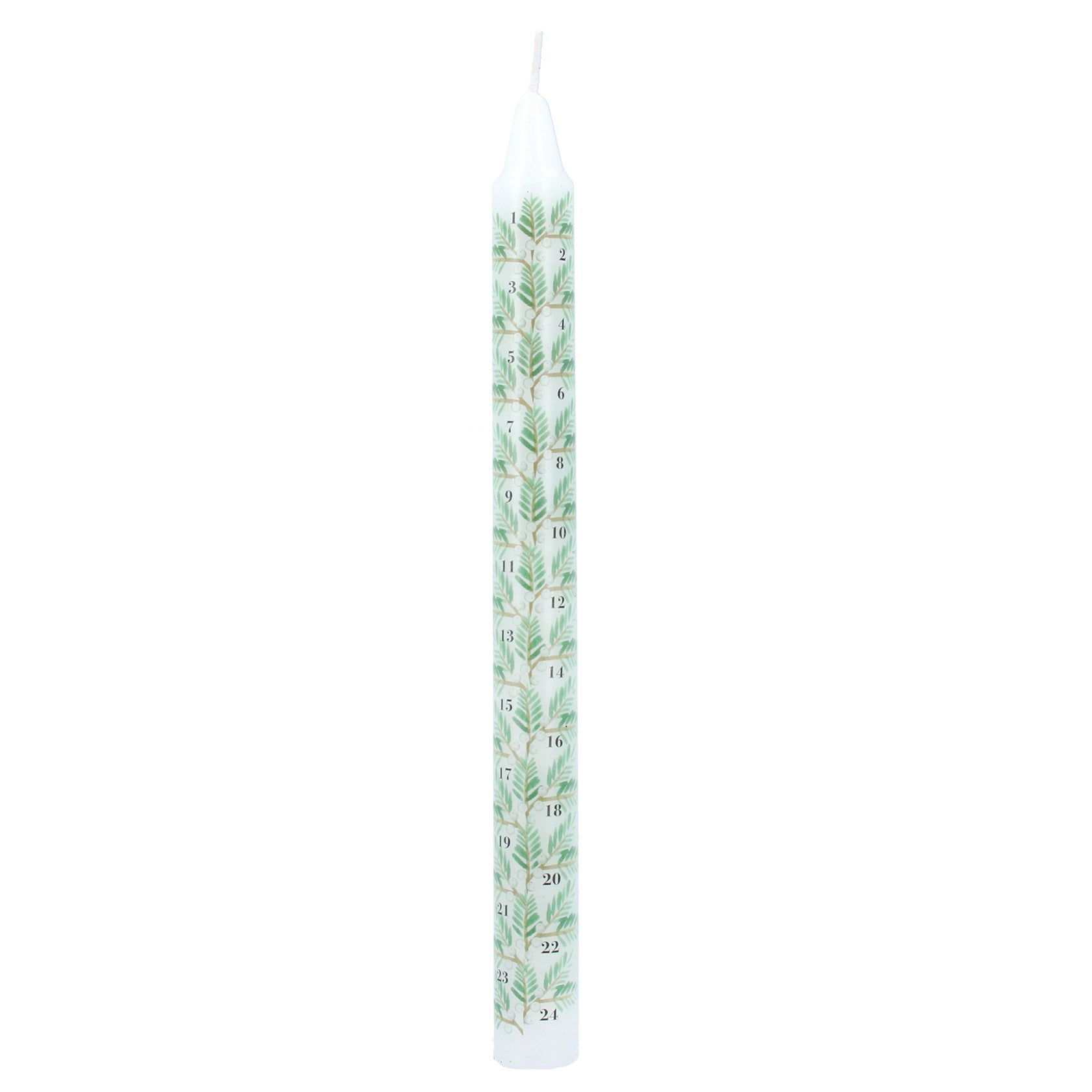 Tapered Fir Sprigs & Berries Advent Candle