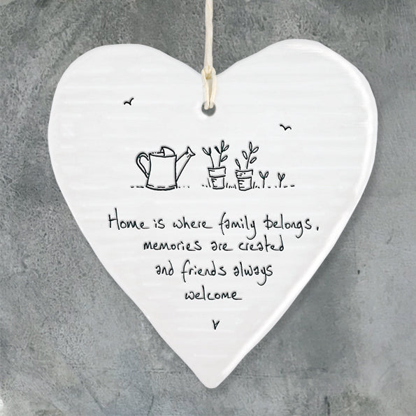 East Of India Home Is Where Porcelain Heart