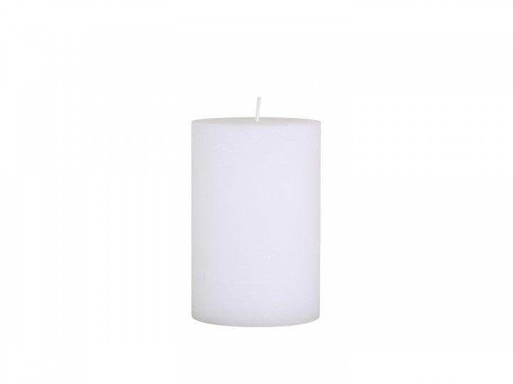 Large White Rustic Pillar Candle