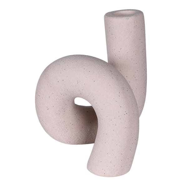 Pink Swirl Candlestick Holder