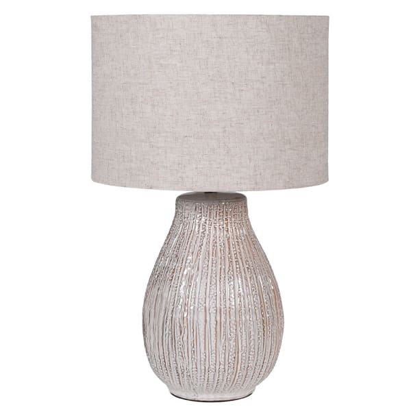 Bulbous Cream Table Lamp
