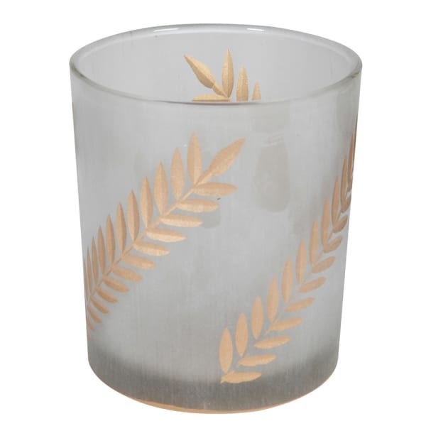 Laurel Leaf Glass Candle Holder