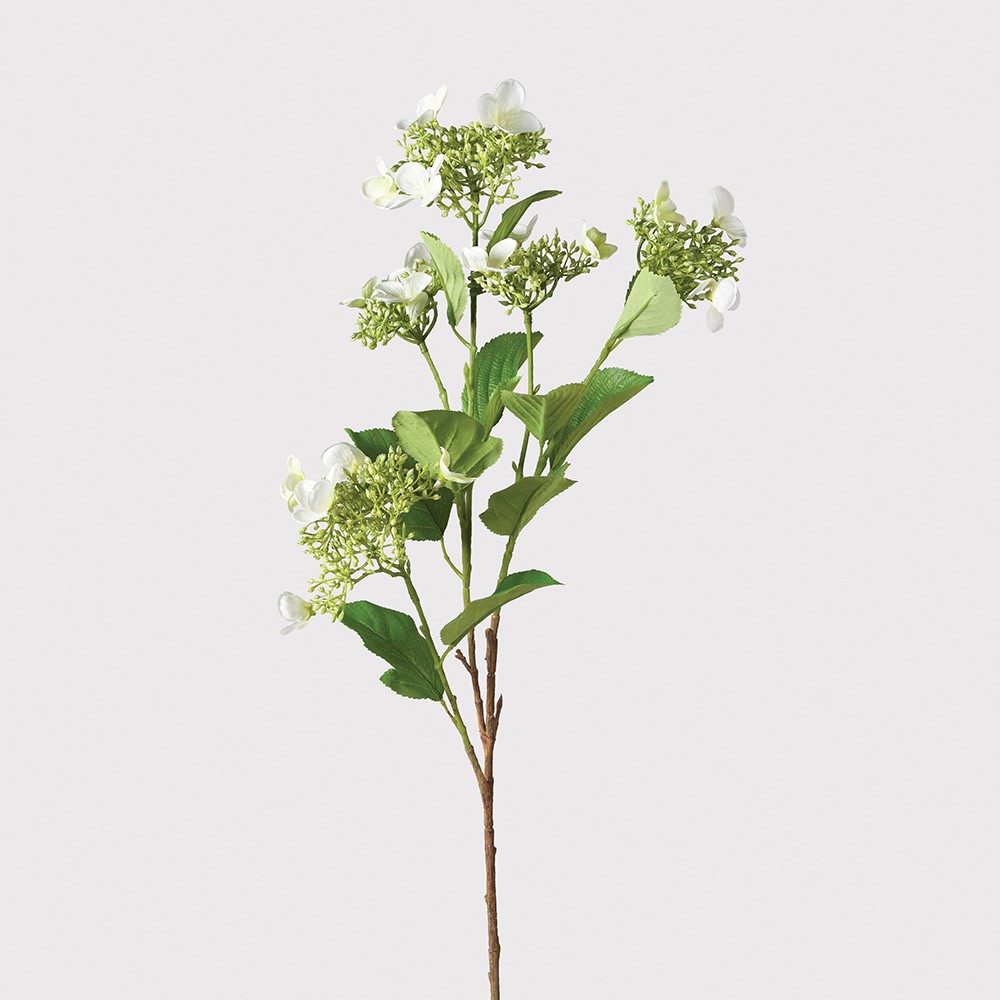 Faux Cream Viburnum Spray